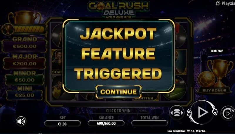 Goal Rush Deluxe - बोनस बॉल्स के साथ Jackpot Hold and Win लॉन्च करना